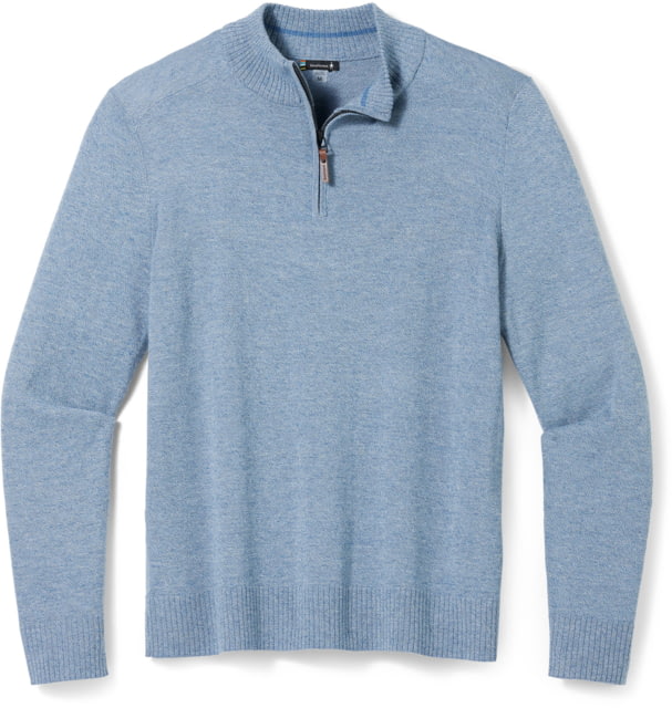Smartwool Sparwood Half Zip Sweater - Men's K92 Blue Horizon Heather-Light Gray Heather Small