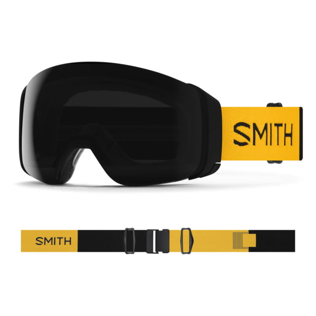 Smith 4D Mag Goggles ChromaPop Sun Black Lens Gold Bar