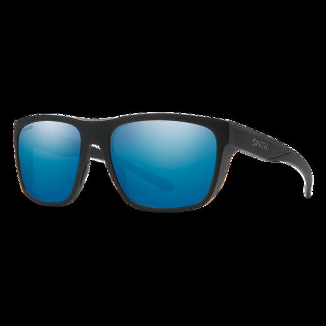 Smith Optics Barra Sunglasses Matte Black Frame ChromaPop Polarized Blue Mirror Lens