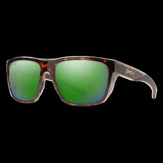 Smith Barra Sunglasses Tortoise Frame ChromaPop Glass Polarized Green Mirror Lens