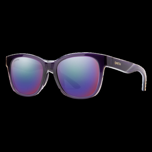Smith Caper Sunglasses Crystal Midnight Frame ChromaPop Polarized Violet Mirror Lens