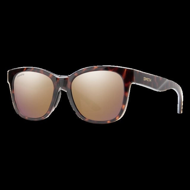 Smith Caper Sunglasses Tortoise Frame ChromaPop Polarized Rose Gold Mirror Lens
