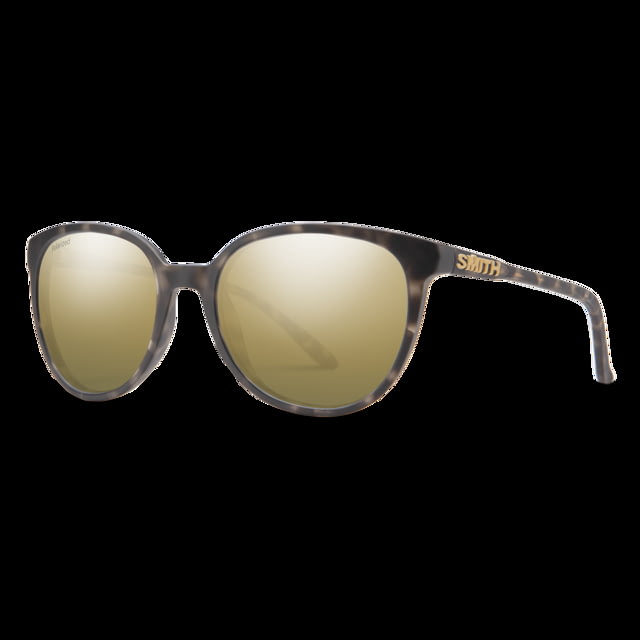 Smith Cheetah Sunglasses Matte Ash Tortoise Frame Polarized Gold Mirror Lens