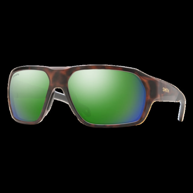 Smith Deckboss Sunglasses Matte Tortoise Frame ChromaPop Polarized Green Mirror Lens