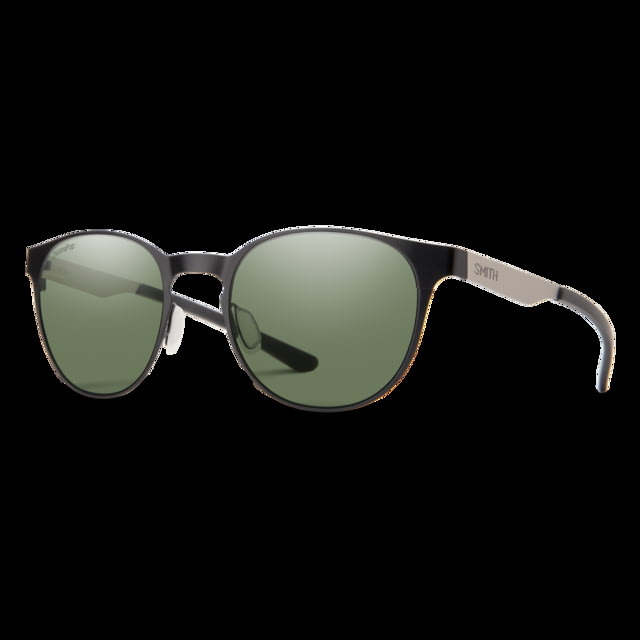 Smith Eastbank Metal Sunglasses Matte Black/Silver Frame ChromaPop Polarized Gray Green Lens