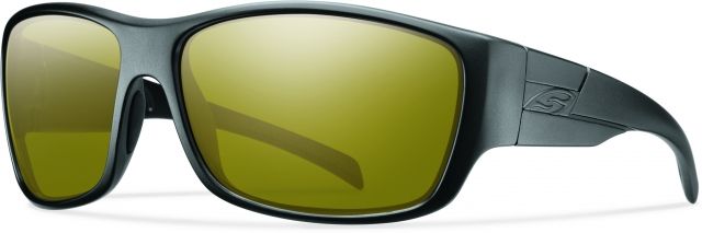 Smith Frontman Elite Sunglasses ChromaPop Polarized Bronze Mirror Lens Black Frame