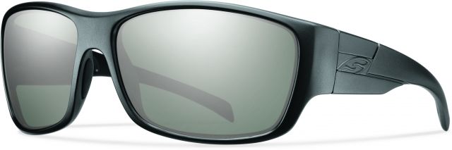 Smith Frontman Elite Sunglasses ChromaPop Polarized Platinum Lens Black Frame