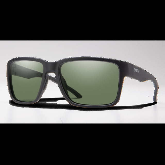 Smith Emerge Sunglasses Matte Black Frame Polarized Gray Green Lens