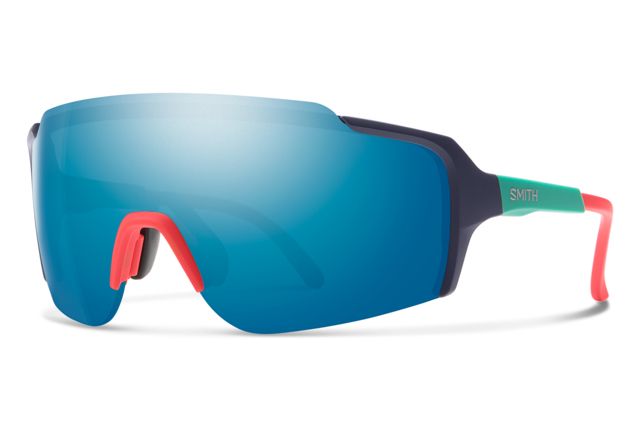 Smith Flywheel Sunglasses Matte Deep Ink Frame ChromaPop Blue Mirror Lens