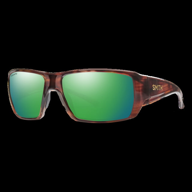 Smith Optics Guide's Choice XL Sunglasses Tortoise Frame ChromaPop Glass Polarized Green Mirror Lens