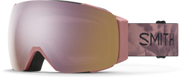 Smith I/O Mag Low Bridge Fit Googles ChromaPop Everyday Rose Gold Mirror Chalk Rose Bleached