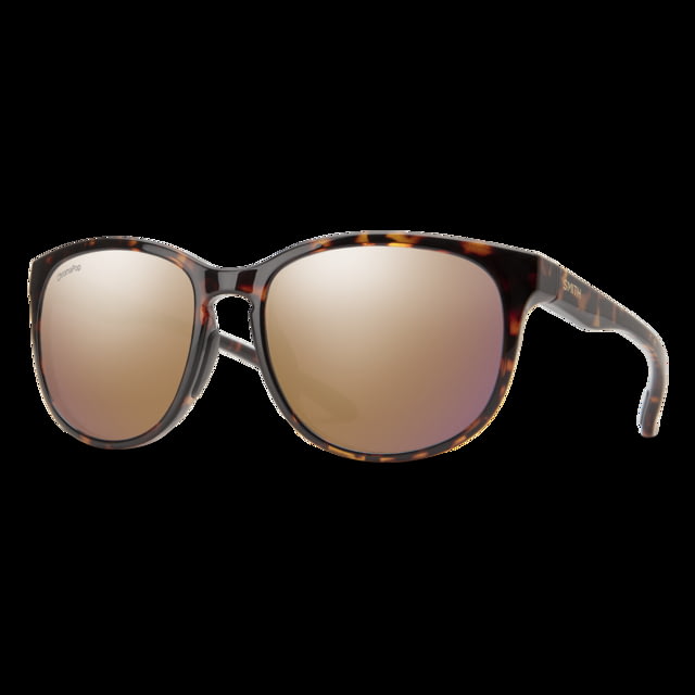 Smith Lake Shasta Sunglasses Tortoise Frame ChromaPop Polarized Rose Gold Mirror Lens