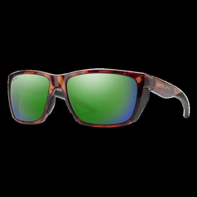 Smith Longfin Sunglasses Tortoise Frame ChromaPop Glass Polarized Green Mirror Lens