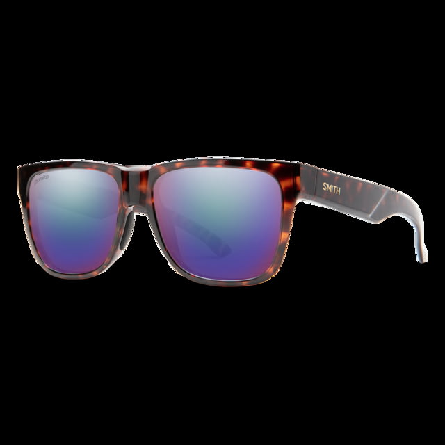 Smith Lowdown 2 Sunglasses Tortoise Frame ChromaPop Polarized Violet Mirror Lens