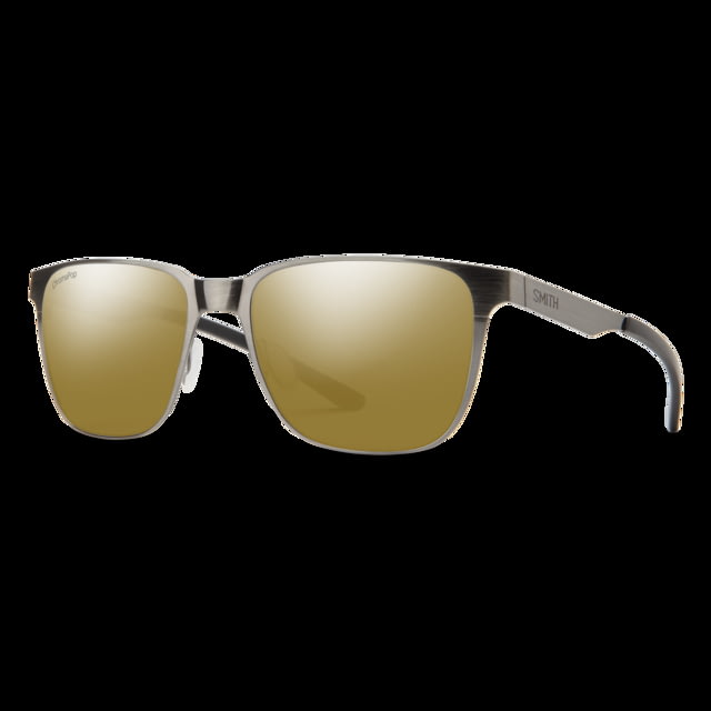 Smith Lowdown Metal Sunglasses Brushed Gunmetal Frame ChromaPop Polarized Bronze Mirror Lens