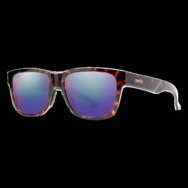 Smith Lowdown Slim 2 Sunglasses Tortoise Frame ChromaPop Polarized Violet Mirror Lens