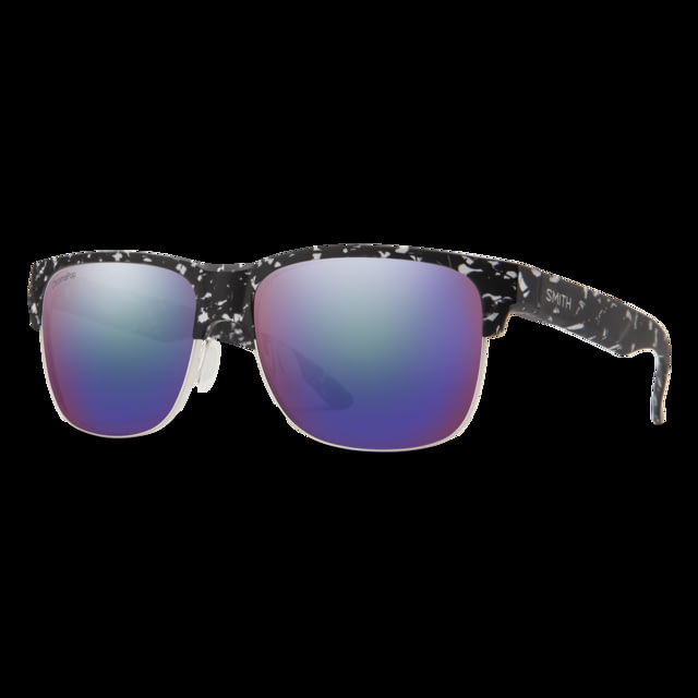 Smith Lowdown Split Sunglasses Black Marble Frame ChromaPop Polarized Violet Mirror Lens