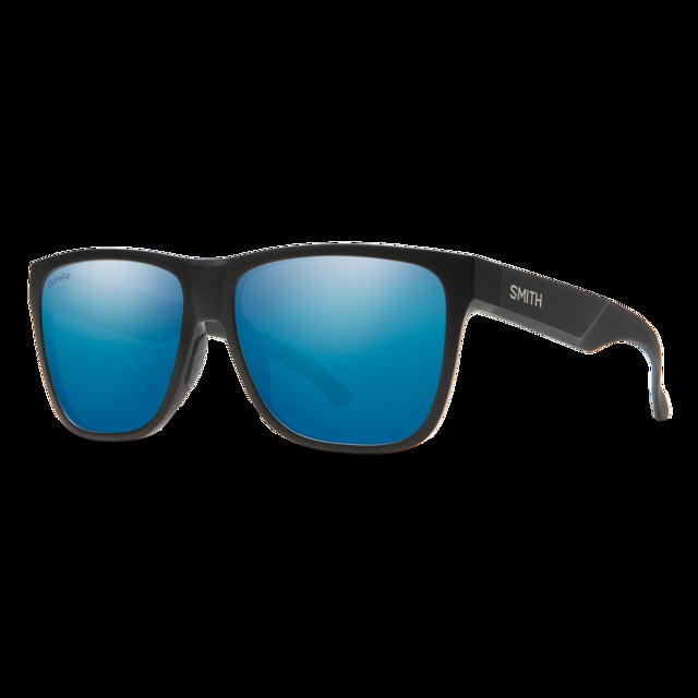 Smith Lowdown XL 2 Sunglasses Matte Black Frame ChromaPop Polarized Blue Mirror Lens