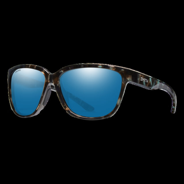 Smith Monterey Sunglasses Sky Tortoise Frame ChromaPop Glass Polarized Blue Mirror Lens