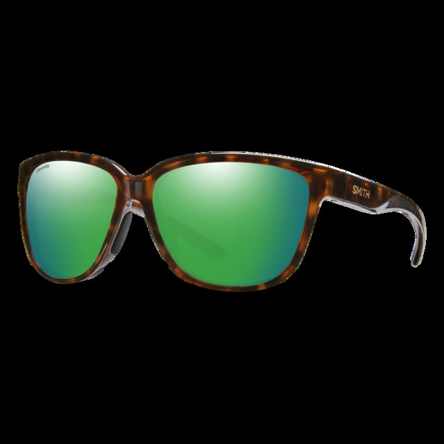 Smith Monterey Sunglasses Tortoise Frame ChromaPop Glass Polarized Green Mirror Lens