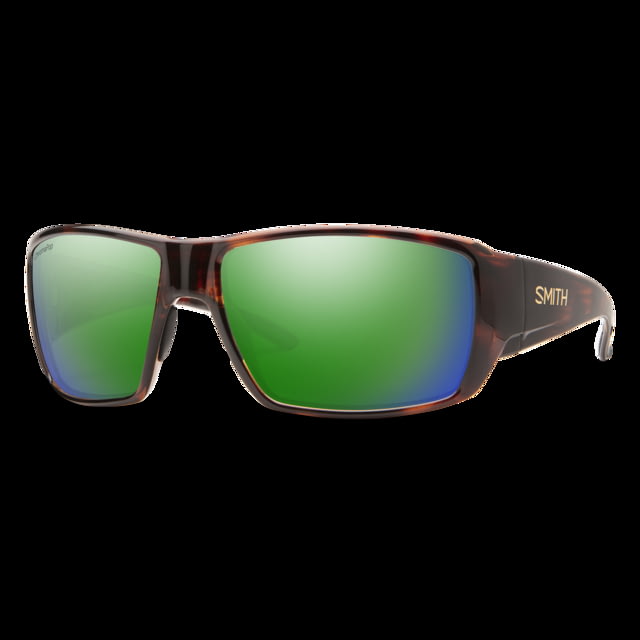 Smith Optics Smith Optics Guide's Choice Sunglasses ChromaPop Glass Polarized Green Mirror Lens Tortoise Frame