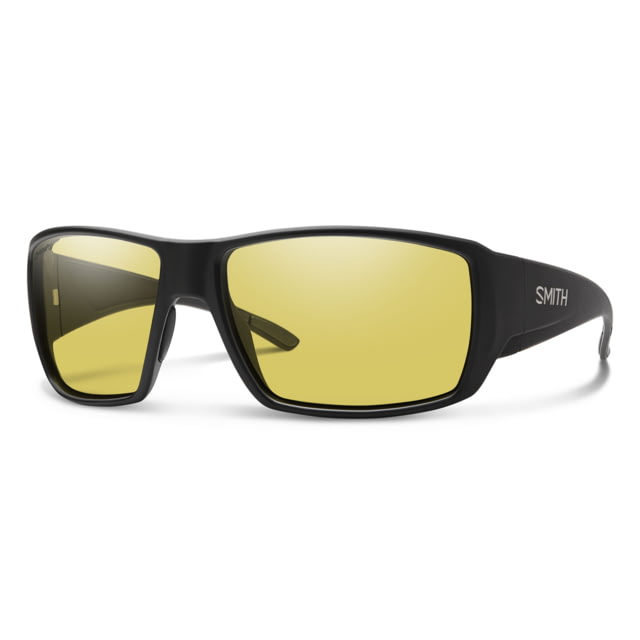 Smith Optics Guides Choice Sunglasses Matte Black Frame Polarized Low Light Yellow Lens