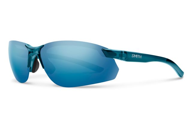 Smith Parallel Max 2 Sunglasses Crystal Mediterranean Frame Polarized Blue Mirror Lens