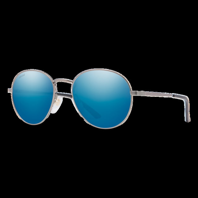 Smith Prep Sunglasses Matte Gunmetal Frame Polarized Blue Mirror Lens