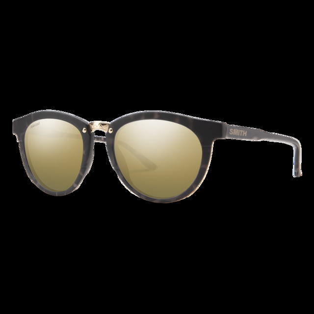 Smith Questa Sunglasses Matte Ash Tortoise Frame Polarized Gold Mirror Lens