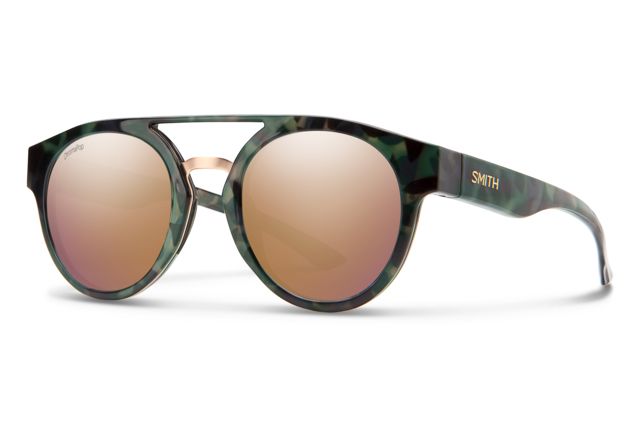 Smith Range Sunglasses Camo Tort Frame Chromapop Rose Gold Lens