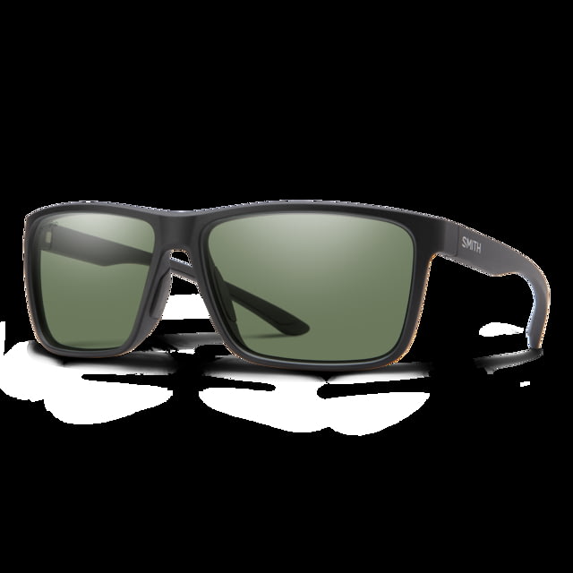 Smith Optics Riptide Sunglasses Matte Black Frame ChromaPop Polarized Gray Green Lens