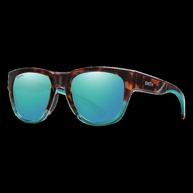 Smith Rockaway Sunglasses Opal Fade Frame ChromaPop Polarized Opal Mirror Lens