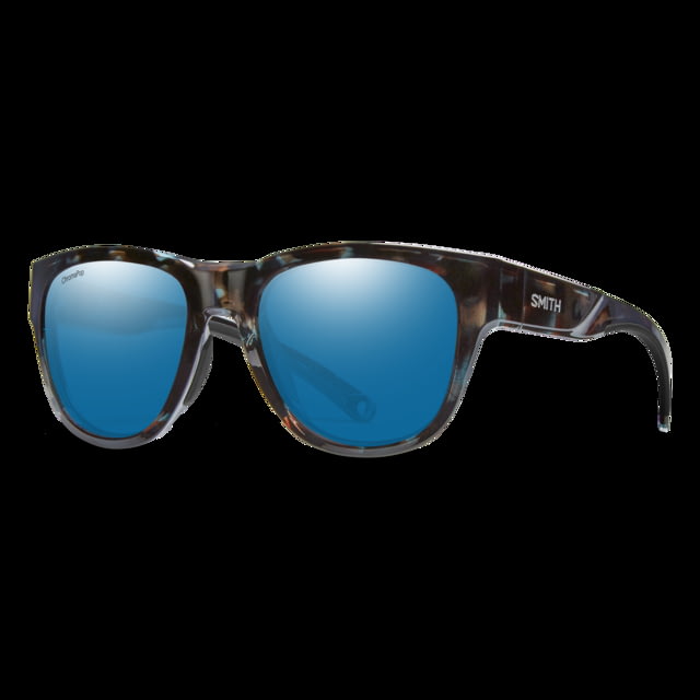 Smith Rockaway Sunglasses Sky Tortoise Frame ChromaPop Glass Polarized Blue Mirror Lens