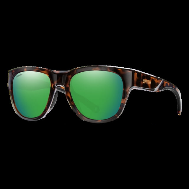 Smith Rockaway Sunglasses Tortoise Frame ChromaPop Glass Polarized Green Mirror Lens