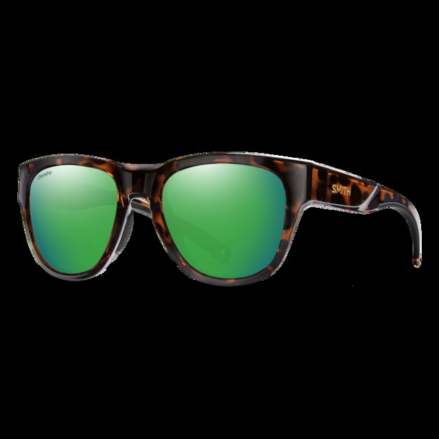 Smith Rockaway Sunglasses Tortoise Frame ChromaPop Polarized Green Mirror Lens