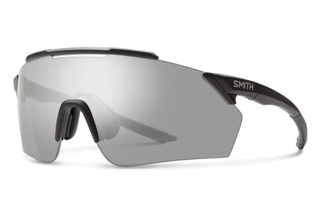 Smith Ruckus PivLock Sunglasses Matte Black Frame ChromaPop Platinum Mirror Lens
