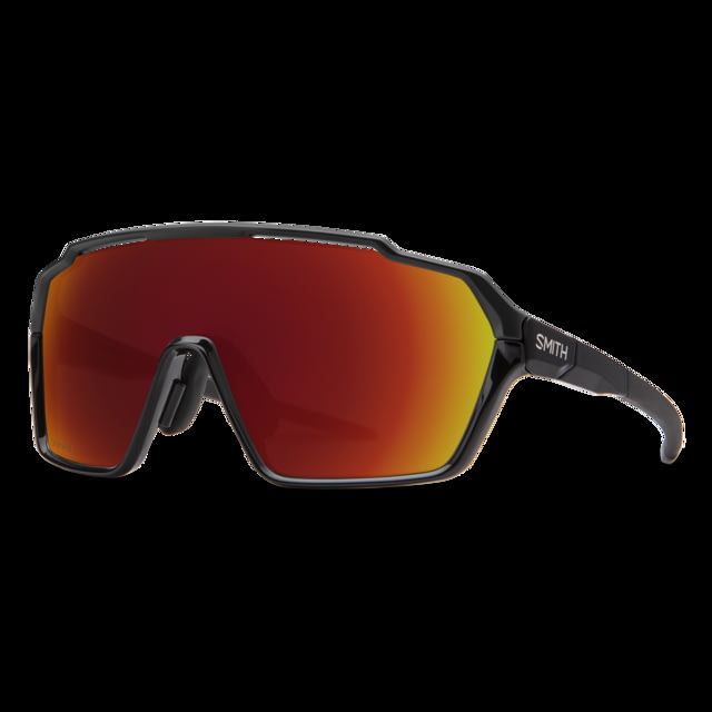 Smith Shift MAG Sunglasses Black Frame ChromaPop Red Mirror Lens