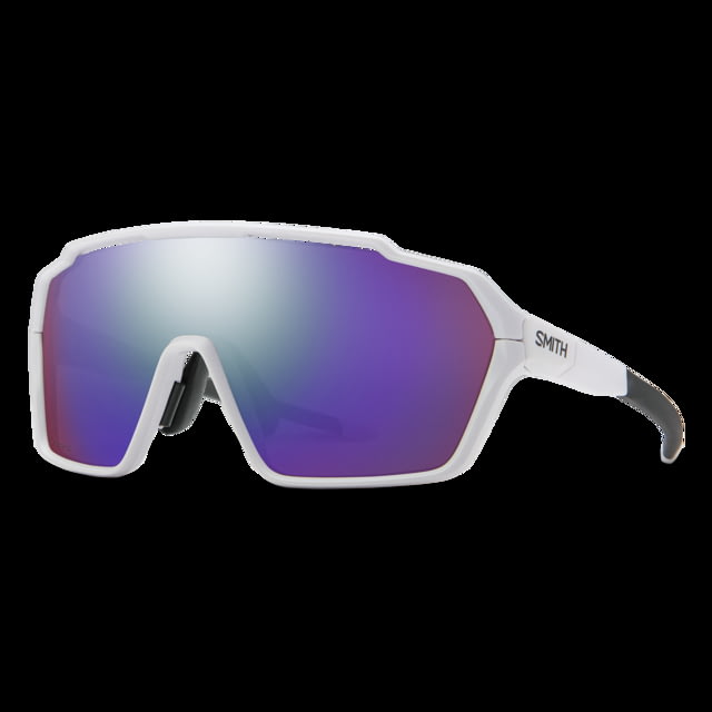 Smith Shift MAG Sunglasses White Frame ChromaPop Violet Mirror Lens