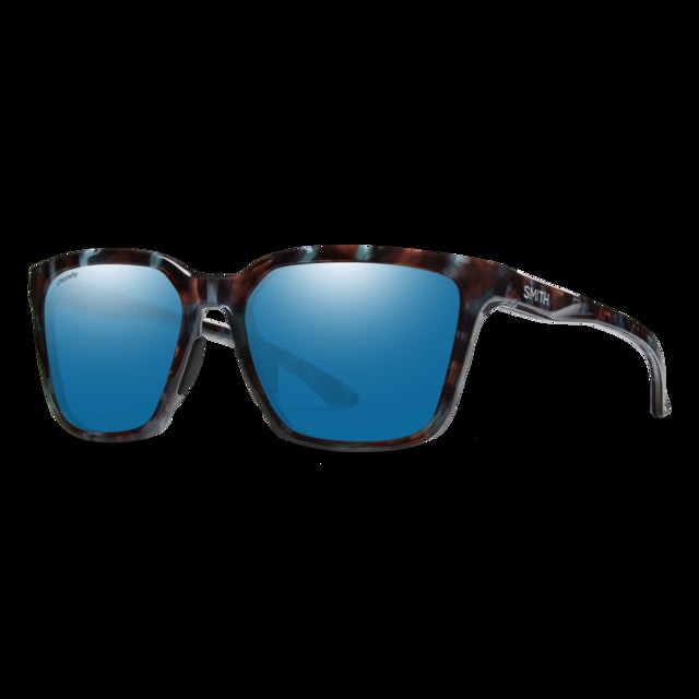 Smith Shoutout Sunglasses Sky Tortoise Frame ChromaPop Glass Polarized Blue Mirror Lens