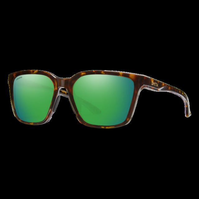 Smith Shoutout Sunglasses Vintage Tortoise Frame ChromaPop Glass Polarized Green Mirror Lens
