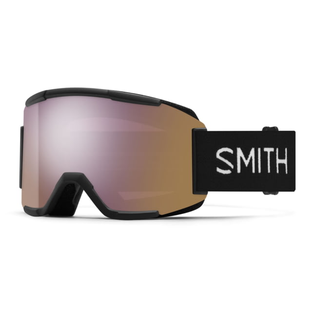 Smith Smith Squad Snow Goggle Black Frame ChromaPop Everyday Rose Gold Mirror Lens