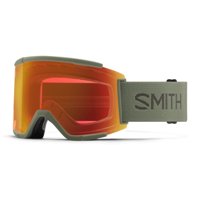 Smith Smith Squad XL Snow Goggle Fatigue Green Frame ChromaPop Everyday Red Mirror Lens