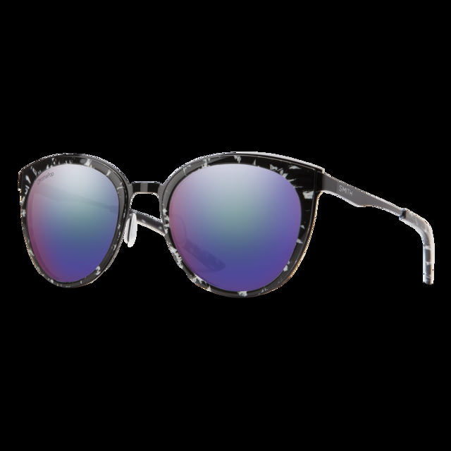 Smith Somerset Sunglasses Black Marble Frame ChromaPop Polarized Violet Mirror Lens