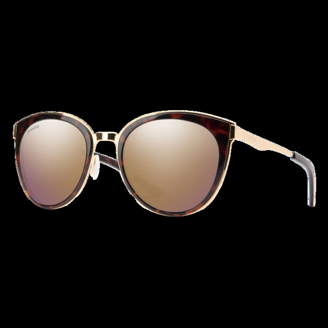 Smith Somerset Sunglasses Tortoise Rose Frame ChromaPop Polarized Rose Gold Mirror Lens