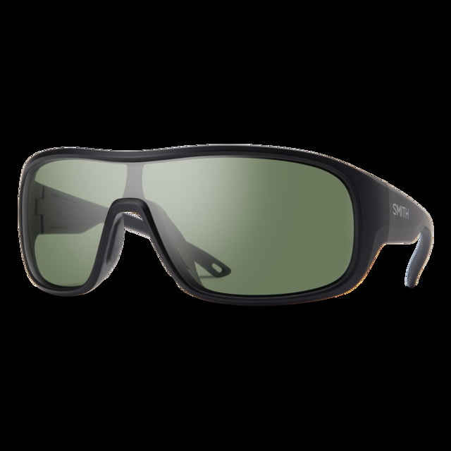 Smith Spinner Sunglasses Matte Black Frame ChromaPop Polarized Grey Green Lens