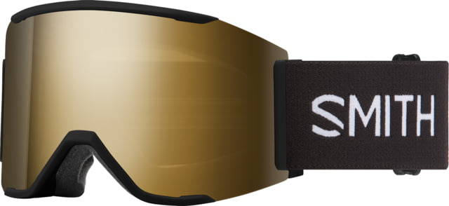 Smith Squad Mag Low Bridge Fit Googles ChromaPop Sun Black Gold Mirror Black