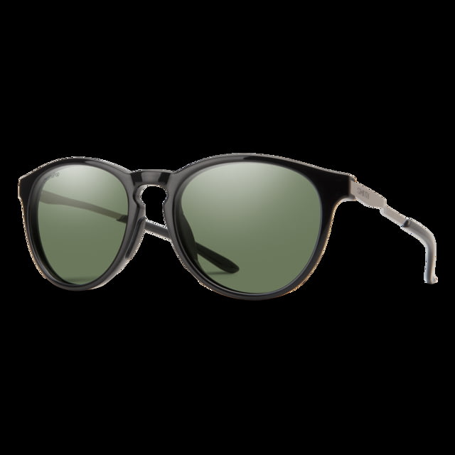 Smith Wander Sunglasses Black Frame ChromaPop Polarized Grey Green Lens
