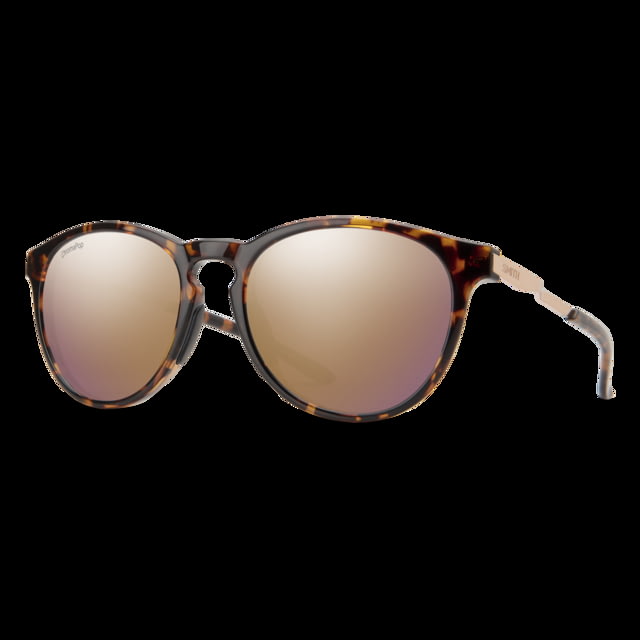 Smith Wander Sunglasses Tortoise Frame ChromaPop Polarized Rose Gold Mirror Lens