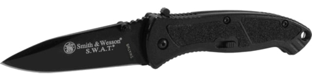 Smith & Wesson Large SWAT MAGIC Assisted Knife Black Drop Pnt