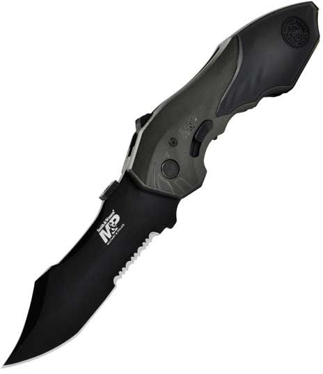 Smith & Wesson M&P 5 OD Aluminum Handle Black Blade ComboEdge SWMP5LS